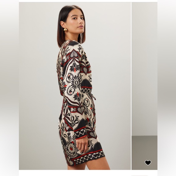 FARM Rio Black and Red Patterned Mini Dress - Picture 3 of 13